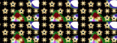 Xmas Frost kar taneleri izole edilmiş siluet sembolü. Raster. Kar Tanesi raster simgesi arka plan siyah, sarı, yeşil renk. Kış Noel 'inde kar bembeyaz kristal element. Meteoroloji buz koleksiyonu.