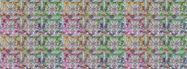 Raster illüstrasyonunda kusursuz çiçek deseni. Tarafsız renklerde çiçekler.