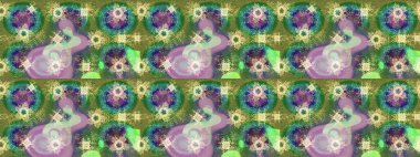 Raster altın tekstil baskısı. Eskiz desenli oryantal süs. Çiçek kiremitleri. İslam tasarımı. Tarafsız, mavi ve yeşil renklerde altın desenli altın elementler.