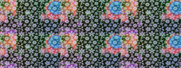 Renkli Bahar Teması eskiz kalıbı. Düz Çiçek Elementleri Tasarımı. Süslü kumaş deseni. Raster illüstrasyonunda çiçek deseni çizimi.