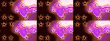 Kar tanelerinin soyut arkaplanı olan şirin bir Noel arkaplanı. Siyah, kahverengi ve pembe kar taneleri. Raster illüstrasyonu. Renkler. Noel ve Yeni Yıl moda baskıları için tatil tasarımı.