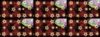 Kar tanesi renkli desen. Snowflakes desen. Raster kar taneleri arka plan. Renk arka plan üzerinde izole soyut kar taneleri ile düz tasarım. Raster illüstrasyon.