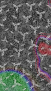 Sevimli çiçek raster deseni. Düz Çiçek Elementleri Tasarımı. Modaya uygun kumaş deseni. Renkli Yaz Teması çizim şablonu.