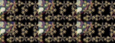 Raster çiçek desenleri çiziyor. Vadinin çiçekleri siyah renklerde.