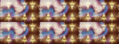 Raster illüstrasyonu. Noel stili. Kahverengi ve nötr renklerdeki kar taneleri.