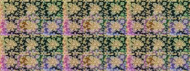 Raster illüstrasyonu. Altın elementli gri renkler. Raster altın desen. Kusursuz altın desenli bukleler. Doğu tarzı arabesk.