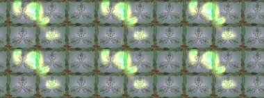 Raster düz çiçek çizim deseni. Hediye ambalaj kağıdı, tebrik kartları, posterler ve pankart tasarımı. Tarafsız, yeşil ve gri renkte çiçekler.