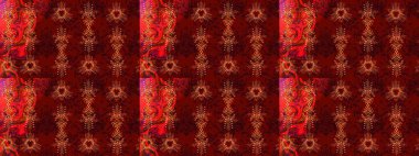 Raster illüstrasyonu. Kırmızı, kahverengi ve siyah kar taneleri. Renkler. Noel ve yeni yıl moda baskıları için tatil tasarımı. Kar taneleri soyut arkaplan ile Noel sevimli arka plan.