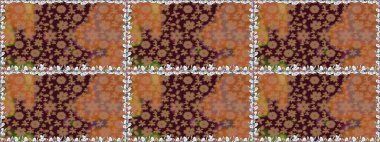 Kusursuz bir mahsul. Düz Çiçek Elementleri Tasarımı. Renkli Bahar Temalı Kusursuz Arkaplan. Raster Şirin kumaş deseni.