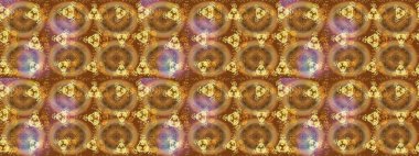 Raster illüstrasyonundaki çiçek desenli çizim. Kahverengi renkte çiçekler.