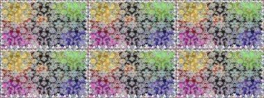 Çiçekli yaz çiçekleri. Küçük çiçekte güzel bir desen. Motley illüstrasyonu. Küçük renkli çiçekler. Moda baskıları için zarif bir şablon. Kusursuz..