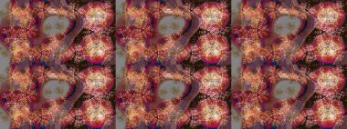 Güzel bir kış süsü. Raster illüstrasyonu. Kar taneleri koleksiyonu. Raster kahverengi, kırmızı ve bej kar tanelerinden izole edilmiş..