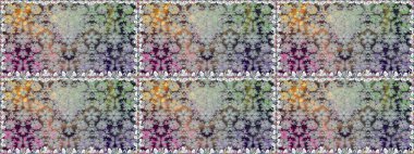 Gri çiçekli kusursuz desen, suluboya çiçek deseni, sevimli çiçek, duvar kağıdı, kart veya kumaş için fayanslı. Raster - stok.