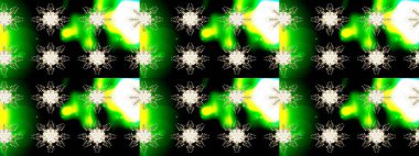 Meteoroloji buz koleksiyonu. Raster. Xmas Frost kar taneleri izole edilmiş siluet sembolü. Kar Tanesi raster simgesi arka plan siyah, yeşil ve beyaz. Kış Noel 'i Kar bembeyaz kristal element