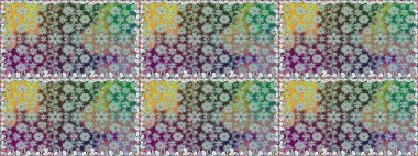 Raster illüstrasyonu. Güzel kumaş deseni. El çizimi. Çiçekler, dallar, otlar ve çiçekler.