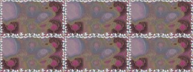 Doodle unsurları. Sorunsuz çiçek deseni kaydırma kağıt, davet, el ilanı, afiş veya Web sitesi Web sitesi arka plan duvar kağıdı için kullanılabilir. Elle çizilmiş Raster illüstrasyon.