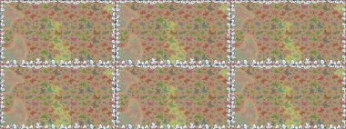 Raster. Kıyafetler, erkekler, kızlar ve duvar kağıtları için soyut, pürüzsüz desen. Renkli kelebeklerin güzel arka planı. El çizimi illüstrasyon.