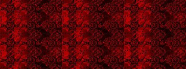 Raster düz çiçekleri pürüzsüz desen. Hediye ambalaj kağıdı, tebrik kartları, posterler ve pankart tasarımı. Kırmızı, siyah ve kahverengi renkte çiçekler.