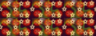 Yüzey için tekrarlanan doku, ambalaj kağıdı, kırmızı, turuncu ve kahverengi renkli kar tanesi. Kış kar taneleri, raster arka plan.