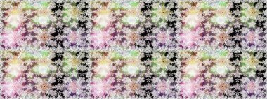 Kusursuz desenli, modaya uygun kumaş deseni. Renkli Bahar Temalı Kusursuz Arkaplan. Raster illüstrasyonu. Düz Çiçek Elementleri Tasarımı. Şirin çiçek elementleri..