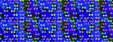 Kelebek gölgeleri ve siluetler. Bahar ve yaz tropikal kelebek çizim deseni mavi renklerde. Kumaş, kağıt ve ambalaj için uygun. Raster illüstrasyonu.