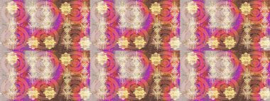 Sembol kışı, donmuş, Noel, yeni yıl tatili. Raster illüstrasyonu. Pembe, bej ve kahverengi siluet kar tanesi işareti. Grafiksel element dekorasyonu. Düz dizayn. Kar Tanesi mozaik simgesi.