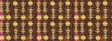 Çiçek Elementleri 'nin soyut geçmişi. Raster illüstrasyonu. Kahverengi, sarı ve bej renkler üzerine tasarım. Raster kış deseni.