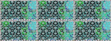 Raster illüstrasyonu. Kumaş, tekstil, duvar kağıdı baskısı için. Eski usul. Tomurcukları papatya çiçekleri olan sevimli bir çiçek deseni. Miles Fleur, süslü püslü bir süs. Kusursuz arkaplan.