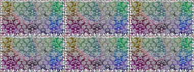 Şirin, zarif çiçekler Raster illüstrasyonu. Davetiye ve kartpostal tasarımı için dekoratif çiçek unsurları. Yapraklı kusursuz desen. Tekstil için figür. Poster veya kapak için arkaplan.