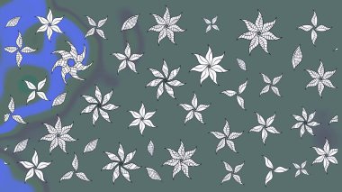 Flower eskiz arka planı. Çiçek deseni. Şatafatlı bahar bahçesi dokusu. Raster illüstrasyonu.