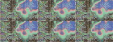 Tarafsız renklerde çiçekler. Raster illüstrasyonunda kusursuz çiçek deseni.