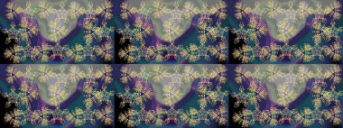 Gri renkli Asya tekstili. Çiçek desenli çizim. Raster illüstrasyonu.