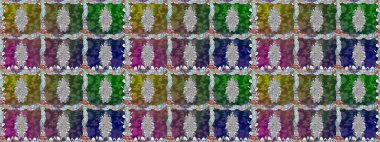 -yeşil çiçekler. Çiçek arkaplan. Küçük çiçekte güzel bir desen var. Çiçek kolajı. Çiçek kompozisyonu. Raster deseni. Doğa.