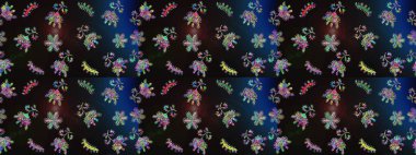 Gri, siyah ve mavi renkler ve kar taneleri. Renkli arka planda izole tatlı kar taneleri. Raster illüstrasyonu.