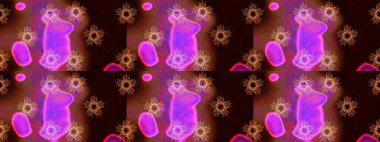 Kar tanelerinin soyut arkaplanlı Noel arkaplanı. Kahverengi, siyah ve mor kar taneleri. Noel için tatil tasarımı, yeni yıl moda baskıları. Güzel tasarım. Raster illüstrasyonu.