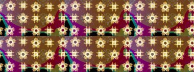 Halk tarzı. Modern çiçek arkaplanı. Moda baskıları için zarif bir şablon. Parlak renkli çiçekleri ve kahverengi yaprakları olan harika bir çiçek deseni..