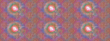 Tarafsız, pembe ve menekşe çiçekli eskiz deseni, suluboya çiçek deseni, güzel çiçek, duvar kağıdı, kart ya da kumaş için fayanslı. Raster - stok.