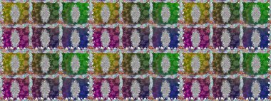 Raster dikişsiz şirin çiçek deseni. Yeşil renkli çiçekler. Tatil havası. Bahar mevsimi. Nazik romantik baskı.