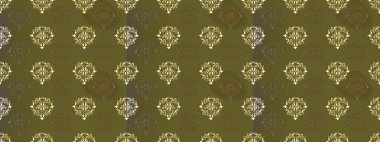 Kusursuz desenli altın elementler. Altın şablon. Klasik çiçek dokusu. Yeşil, kahverengi ve bej renkli Royal retro. Kart, duvar kağıdı, ambalaj ve tekstil için klasik tasarım. Raster illüstrasyonu.