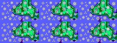 Raster çiçek desenli çiçek deseni, yapraklar, dekoratif elementler, sıçrama, lekeler, el çizimi kontur çizgileri ve Doodle çizim stili, grafik raster çizim çizimi.