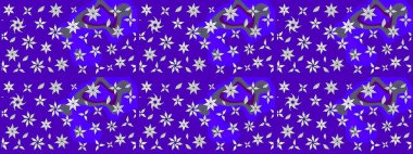 Küçük çiçekli şirin bir desen. Çiçek ve yapraklı çiçek deseni. Raster illüstrasyonu.