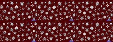 Renkli Bahar Teması eskiz kalıbı. Kırmızı renkte çiçekler. Düz Çiçek Elementleri Tasarım Raster illüstrasyonu. Çiçek eskiz kalıbı geçmişi.