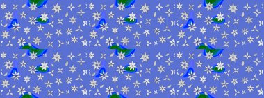 Çiçek kompozisyonu, el boyası, hassas şablon. Sevgililer günü ve tebrik kartı konsepti için şık bir davetiye. Manzaralı çiçek deseni. Üst görünüm, yumuşak mavi renk biçimi.