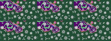 Düz Çiçek Elementleri Tasarımı. Yeşil renkli çiçekler. Sevimli çiçek raster deseni. Renkli Bahar Teması çizim şablonu.