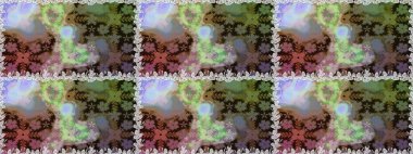 Çiçekli güzel suluboya desen. Raster illüstrasyonu. Gri renklerde.