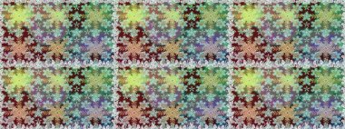 Senin tasarımın için, duvar kağıdı. Raster geometrik arka plan. Tarafsız renklerde altın çiçekli altın desenler. Altın rengi kusursuz illüstrasyon.