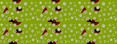 Çiçekli çiçek deseni, suluboya. Süslü kumaş deseni. Raster deseni.