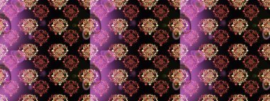 Kabile sanatı boho baskısı, klasik çiçek arkaplanı. Soyut etnik raster kusursuz desen. Arkaplan dokusu, duvar kağıdı, çiçek teması siyah, mor ve pembe renkler.