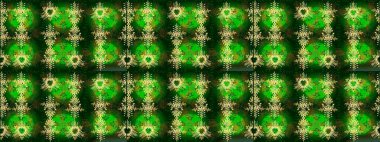 Düz kar karalama ikonları, yılbaşı afişi için kar taneleri silueti, kartlar. Yeni yıl kar tanesi. Yeşil, mavi ve sarı renkler üzerine şirin soyut kar taneleri raster tasarımı.