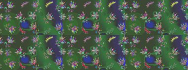 Sorunsuz çiçek deseni kaydırma kağıt, davet, el ilanı, afiş veya Web sitesi Web sitesi arka plan duvar kağıdı için kullanılabilir. Elle çizilmiş Raster resim. Parlak unsurları.